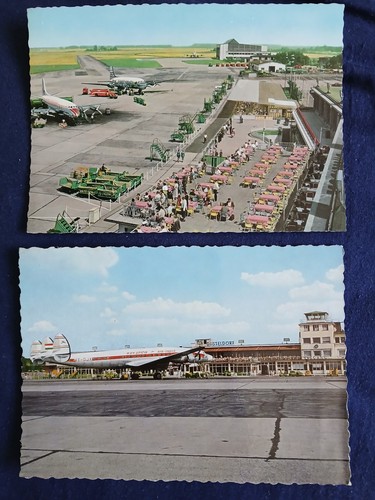 Zwei ansichtskarten flughafen - zwei,