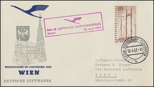 Eröffnungsflug lufthansa nach - lufthansa,