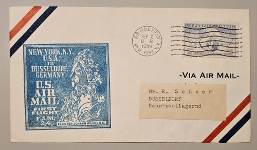 Flugpost beleg usa 1950 - flugpost, 1950,